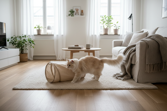 Comment aménager un espace jeu pour chat dans un petit appartement