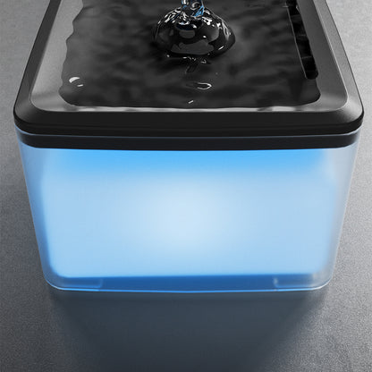 Fontaine à eau pour chat 3800 ml – réservoir transparent avec éclairage LED bleu et jet circulant