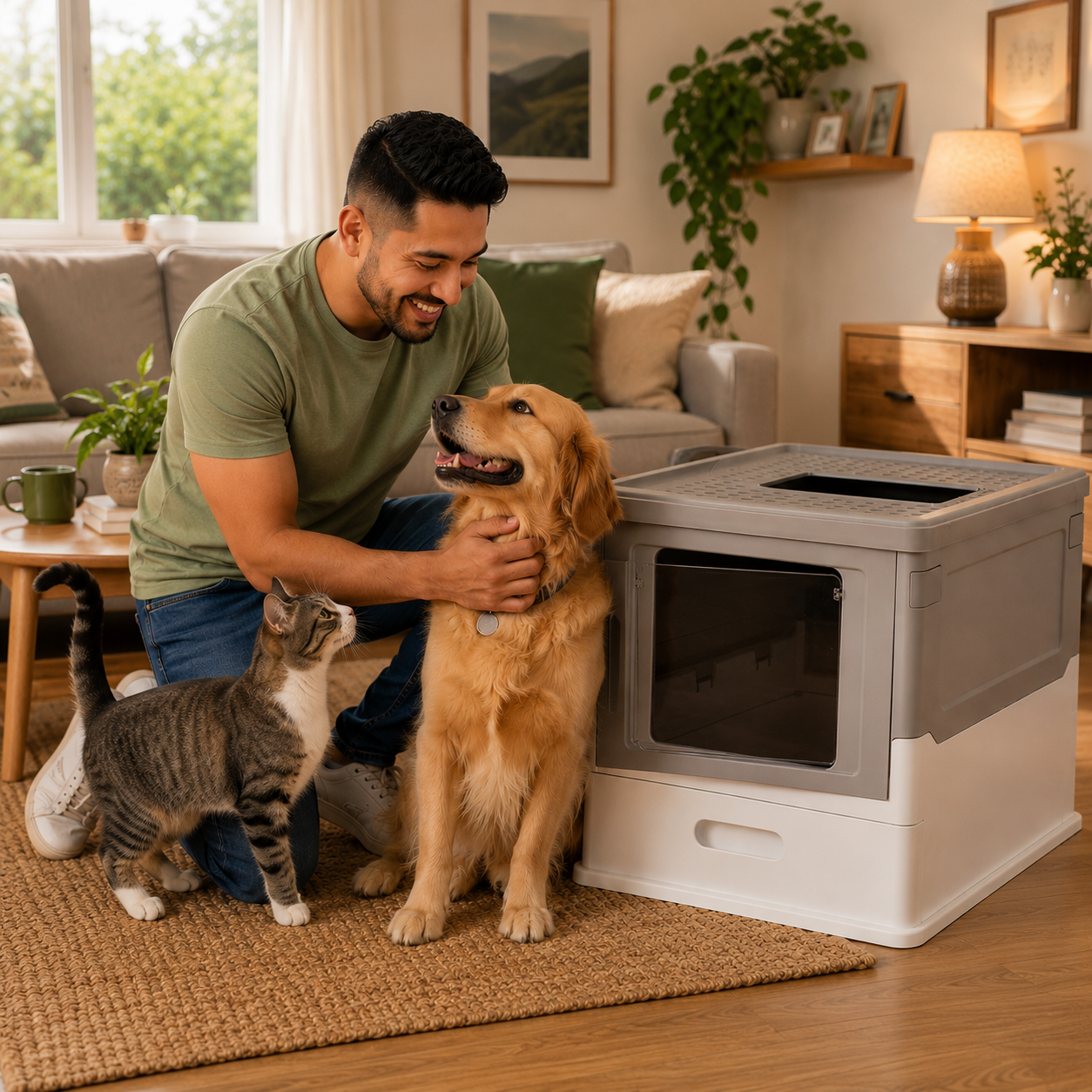 Grey Top-Entry Litter Box – Clean Paws, Odor-Free Home