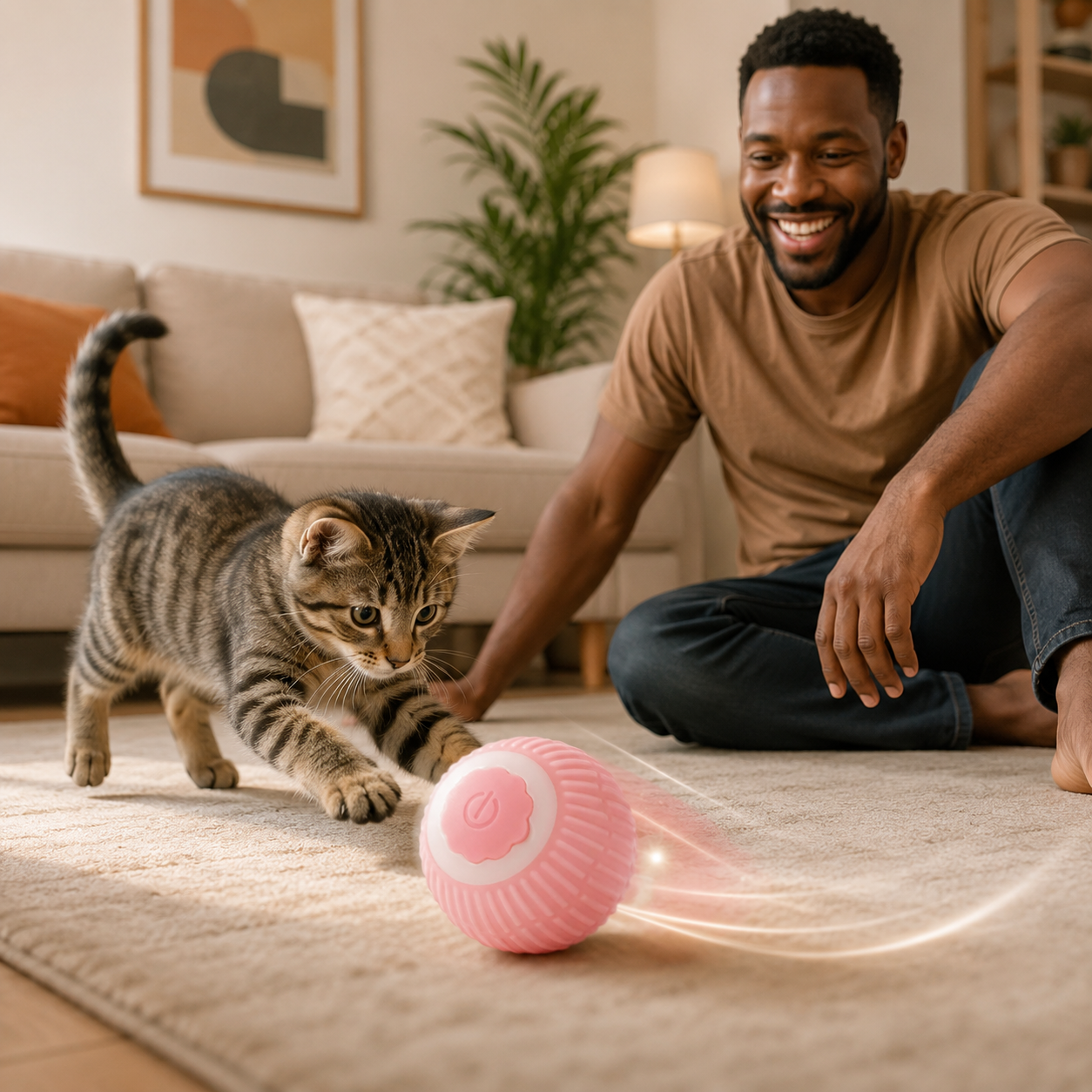 Interactive Electric Cat Ball – It Rolls, Lights Up & Keeps Them Busy for Hours
