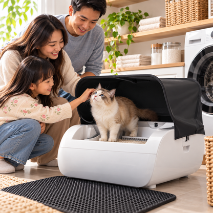 Smart Self-Cleaning Cat Litter Box with WiFi App & LED Display