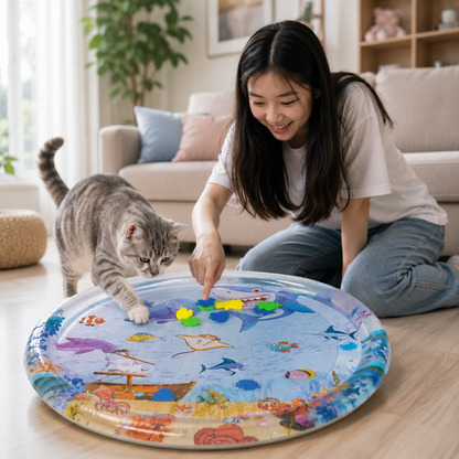 Inflatable Water Mat for Cats & Dogs – An Underwater World Beneath Their Paws