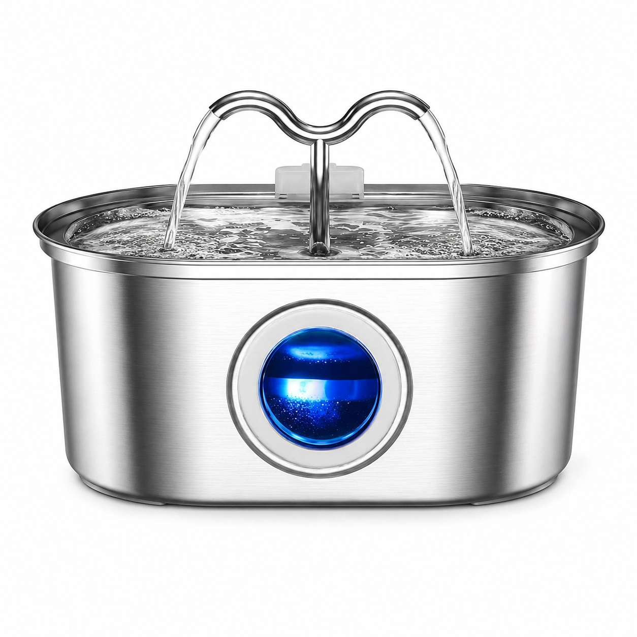 Stainless Steel Cat Water Fountain – 3.2 L & Dual Spout