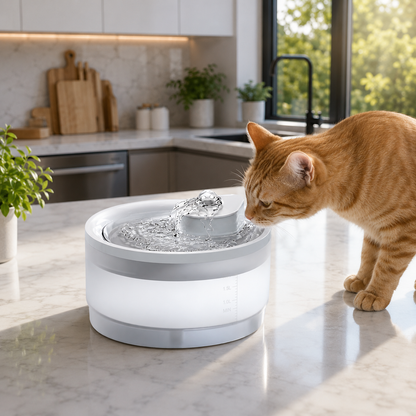 Smart Cat Water Fountain 1.5L – Ultra-Quiet Automatic Pet Water Dispenser with Continuous Flow & Water Level Window