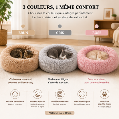 Plush Donut Cat Bed – The Bed Where Your Cat Disappears for Hours