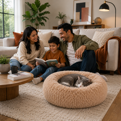 Plush Donut Cat Bed – The Bed Where Your Cat Disappears for Hours