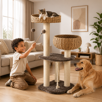 Hand-Braided Cat Tree – The Cat Furniture You'll Be Proud to Show Off