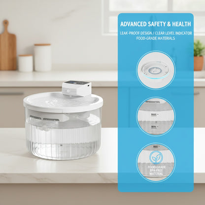 Cordless Cat Water Fountain – 2 L & Motion Sensor