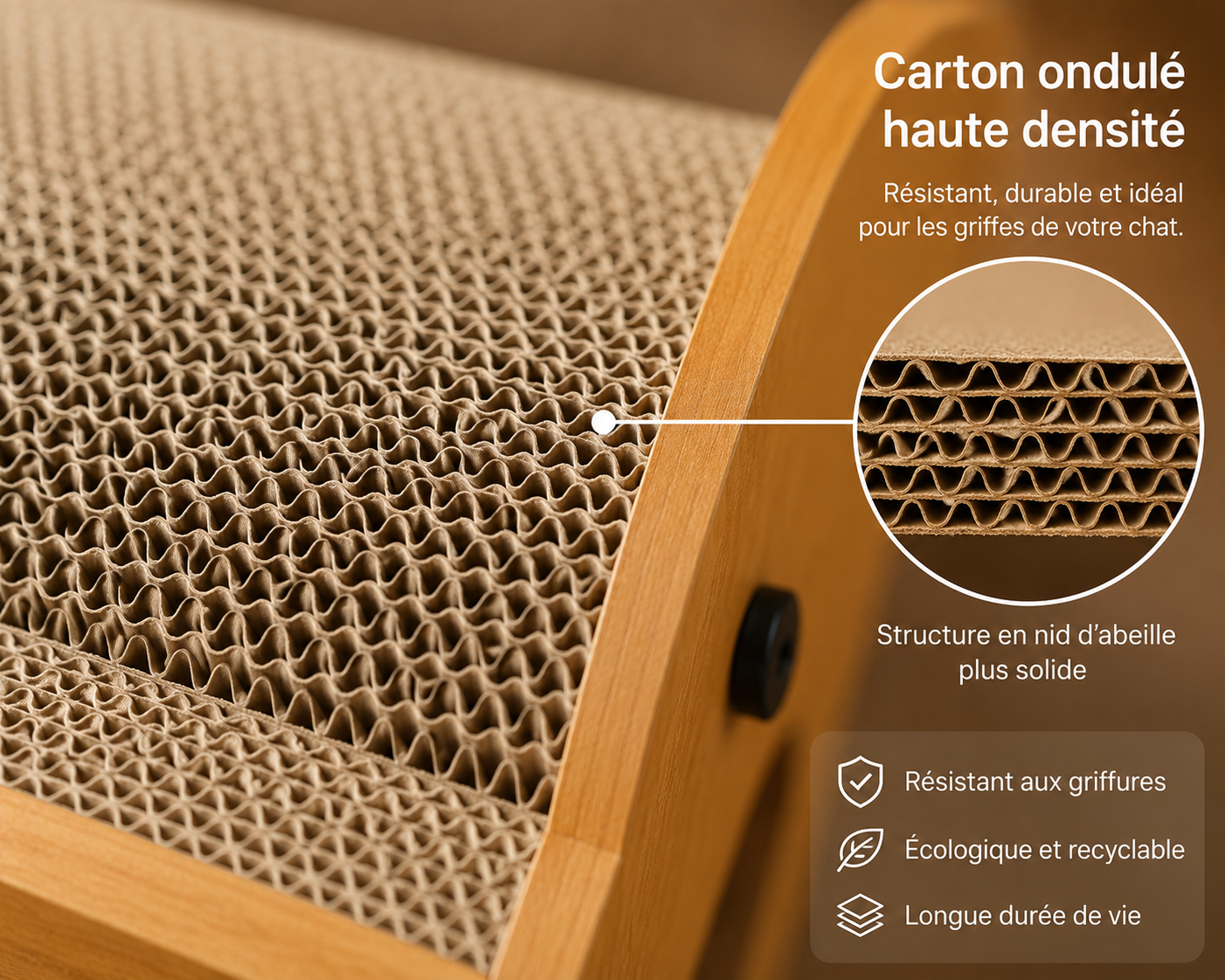 Large Cardboard Scratcher – Hidden Condo, Scratching Surface & 2 Balls for Multi-Cat Households