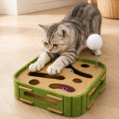 Felt & Natural Sisal Scratching Post – The Compact Scratching Post He'll Never Leave