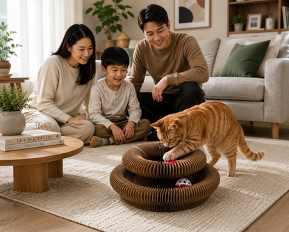 Foldable Accordion Scratcher – A Bed in the Morning, a Scratcher at Night, Always a Toy