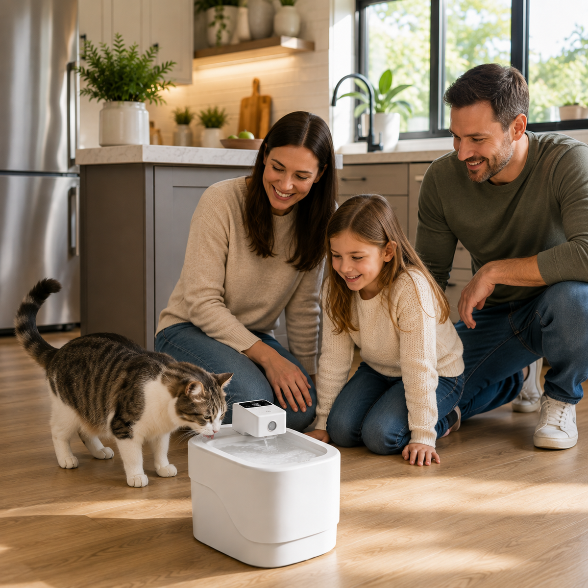 Wireless Cat Water Fountain with Motion Sensor