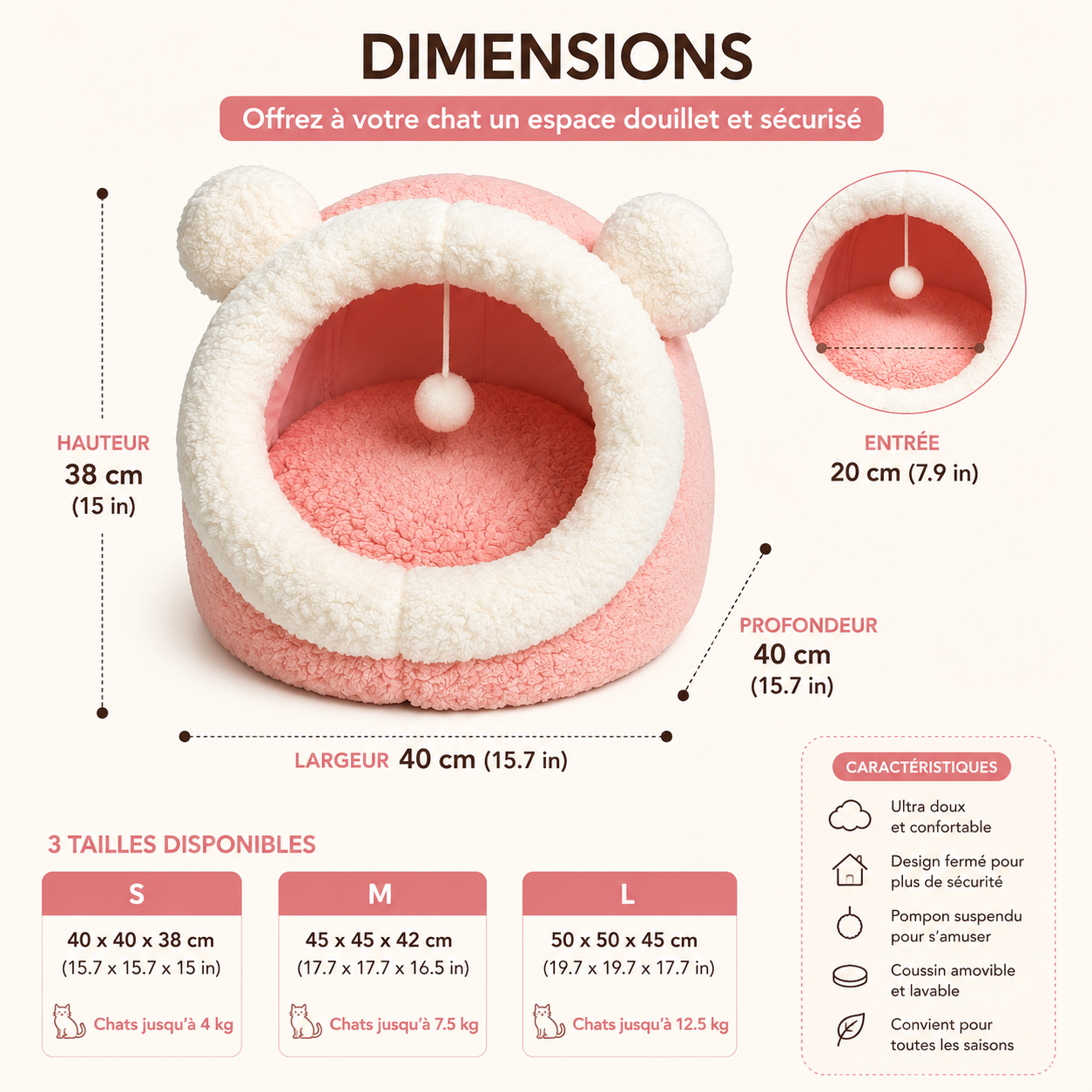 Cozy Winter Cat Bed – Their Little Retreat, Your Favorite