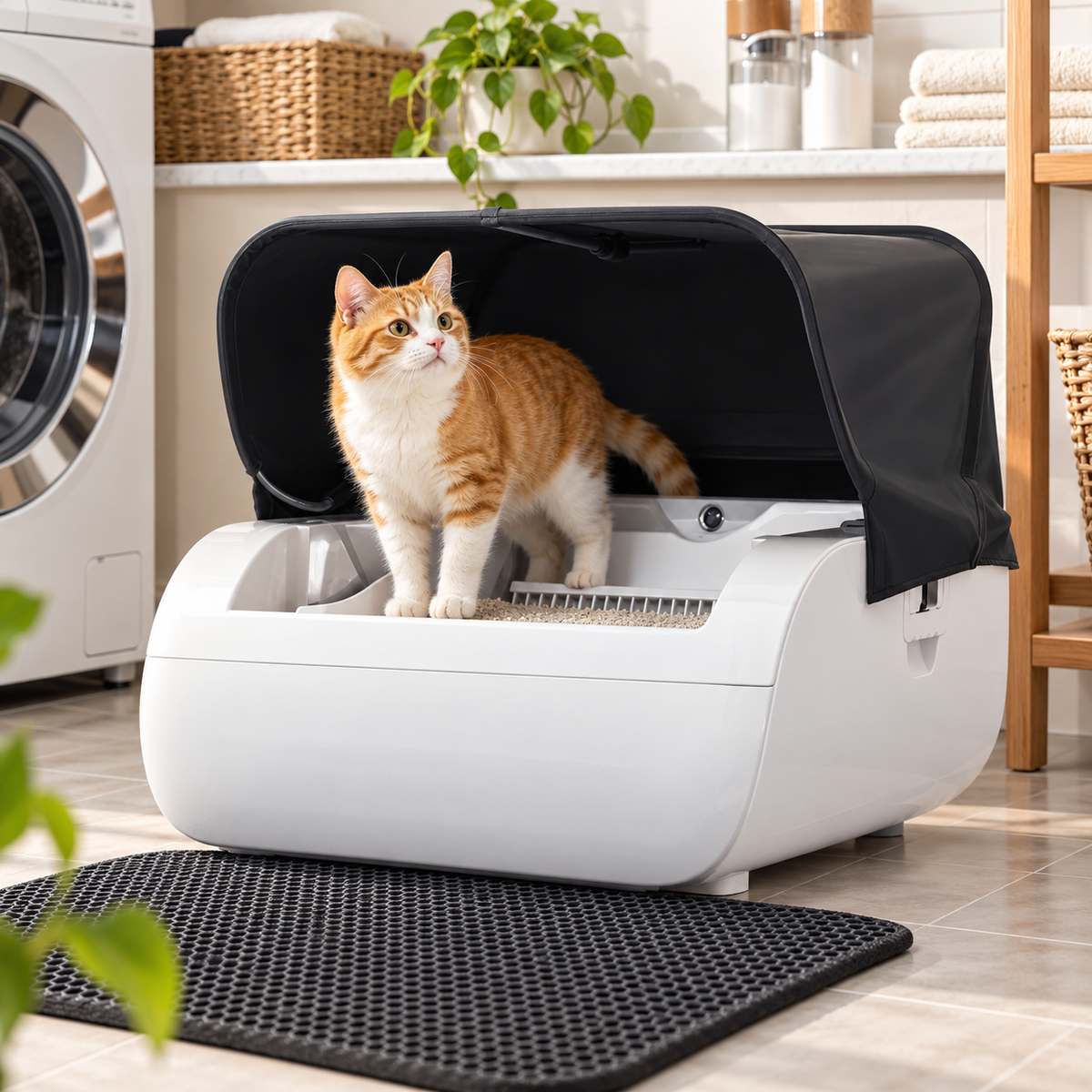 Smart Self-Cleaning Cat Litter Box with WiFi App & LED Display