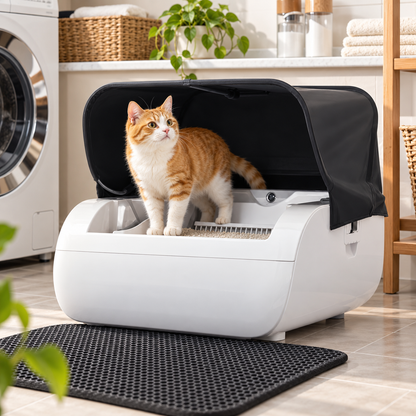 Smart Self-Cleaning Cat Litter Box with WiFi App & LED Display