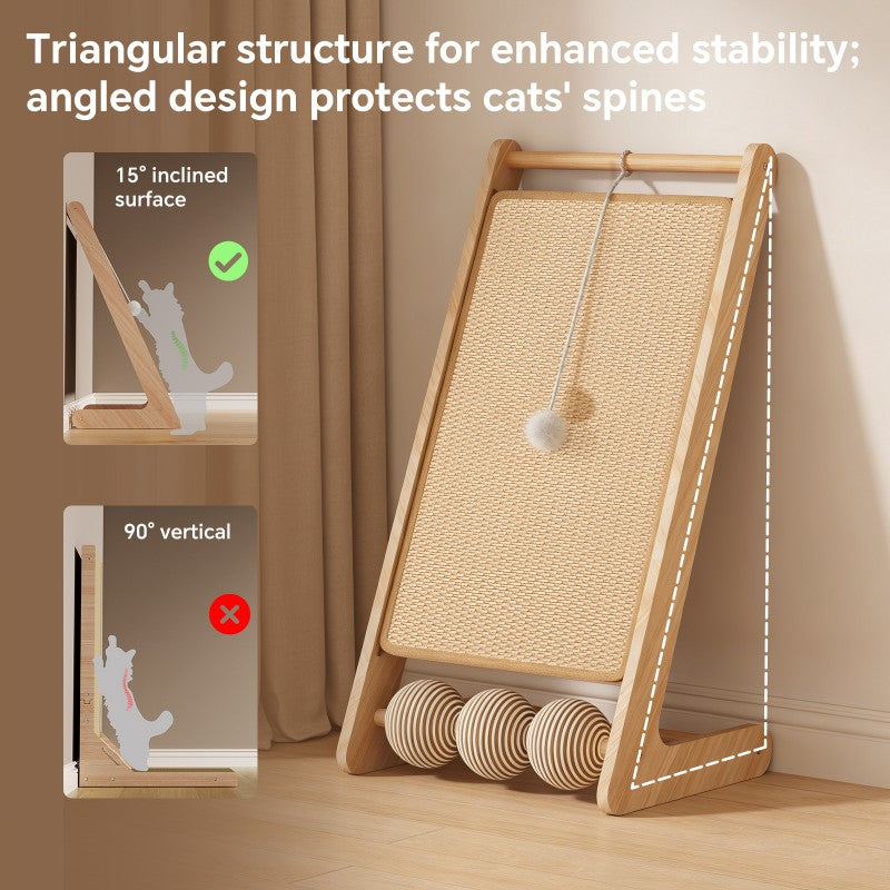 3-in-1 Sisal Scratching Board – Hanging & Wall Ball