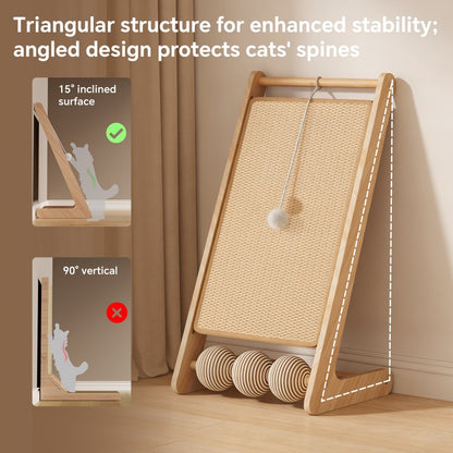 3-in-1 Sisal Scratching Board – Hanging & Wall Ball