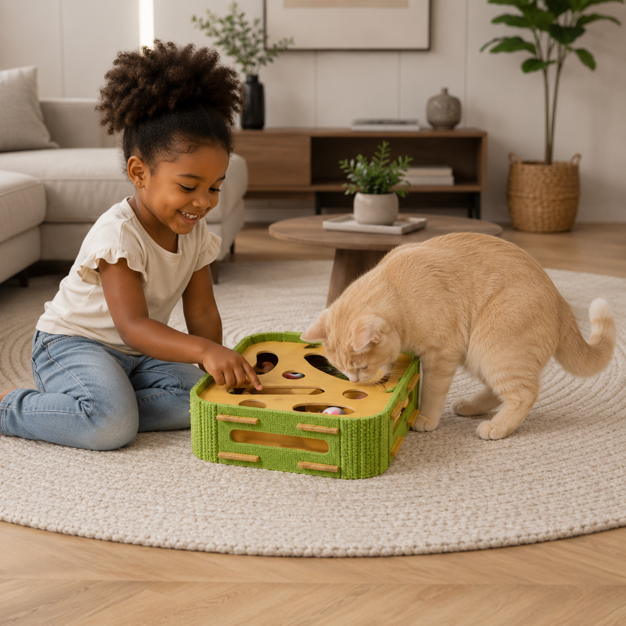 Felt & Natural Sisal Scratching Post – The Compact Scratching Post He'll Never Leave