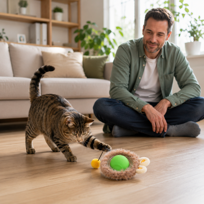 Interactive LED USB Rechargeable Cat Ball – 3 Play Modes