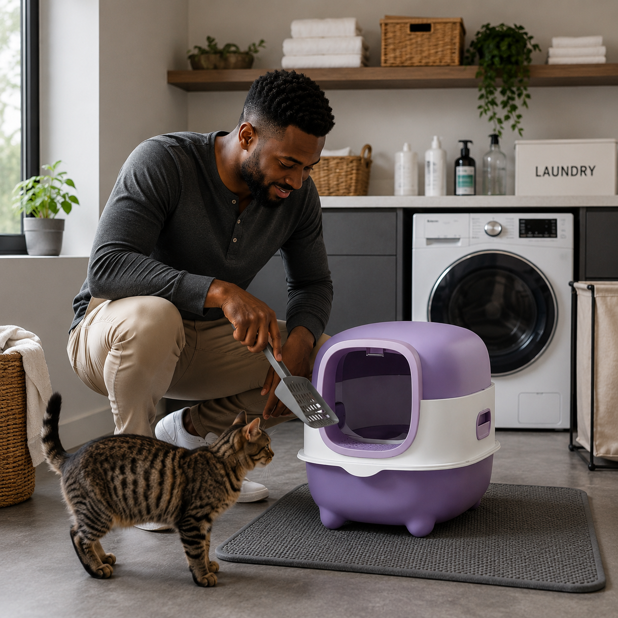 Premium UV Odor-Control Enclosed Cat Litter Box – Extra Large Easy-Clean Design for Multi-Cat Homes