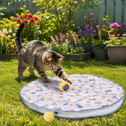 Interactive USB Rechargeable Cat Ball with Smart Hide-and-Seek Bag
