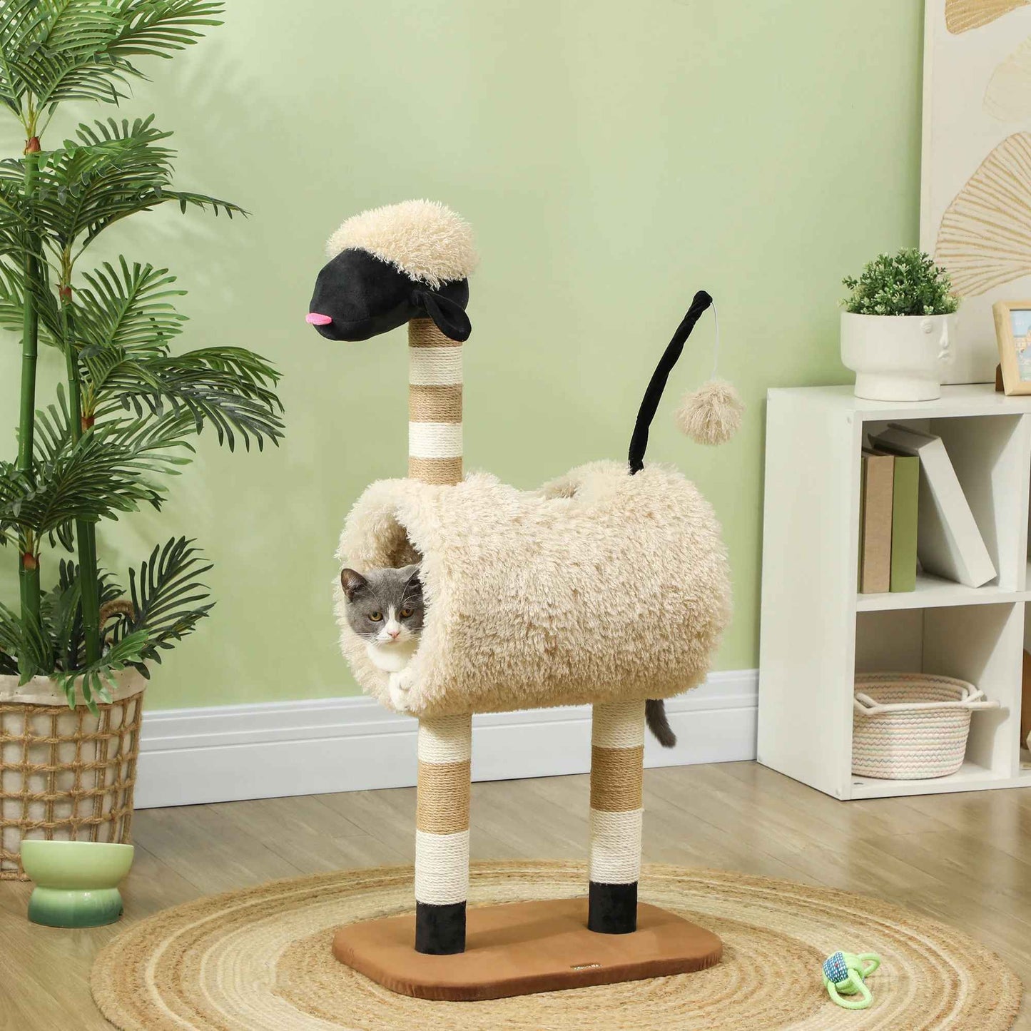 Arbre a chat avec tire a gratter chat gris