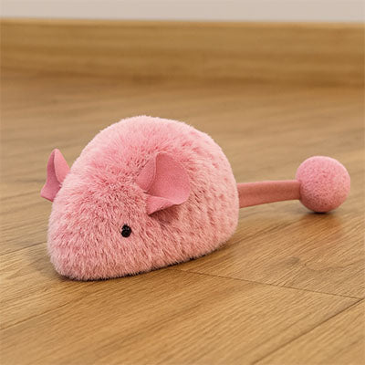 Jouet interactif chat souris rose