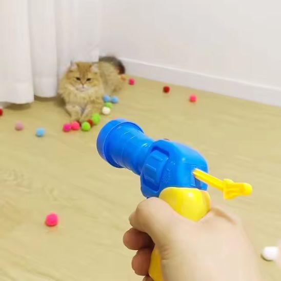 Jouet interactif pour chat pistolet