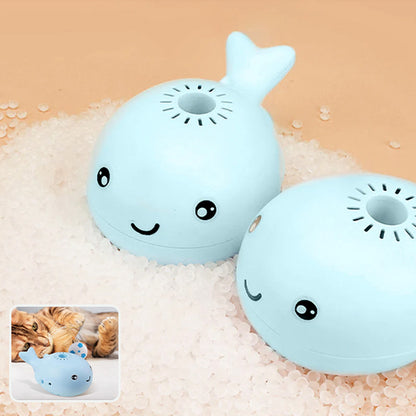  "Jouet interactif chat baleine bleue électronique portable USB avec ventilateur intégré"
