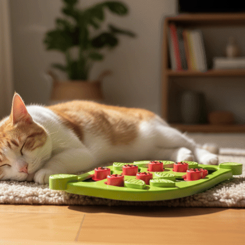 Pack Stimulation Chat Complète | Bundle Puzzle + Jouet Daim