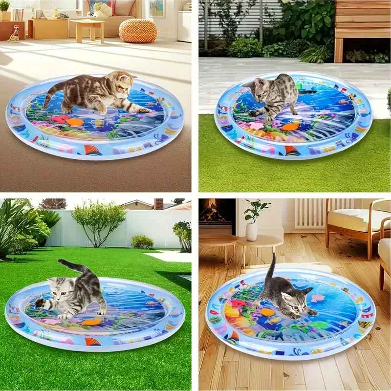 Tapis de jeu interactif chat paysage