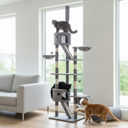 Arbre à chat salon moderne carré