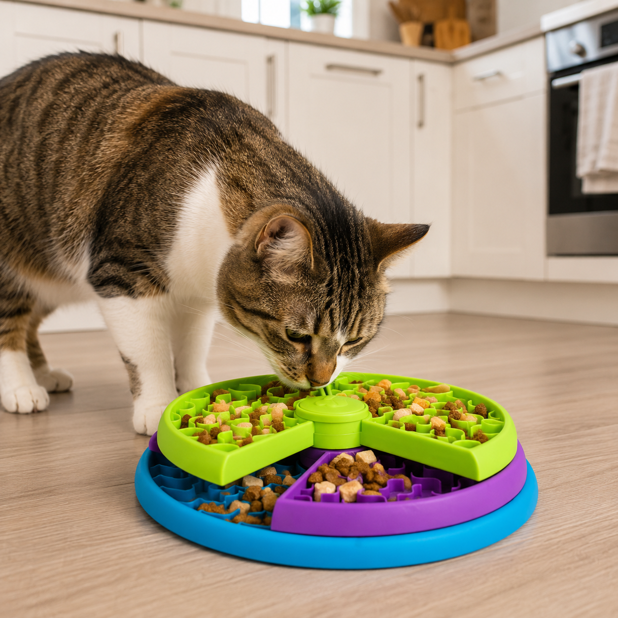 3-in-1 Slow Feeder Bowl – Lick Mat, Slow Feeder & Interactive Puzzle for Cats and Dogs