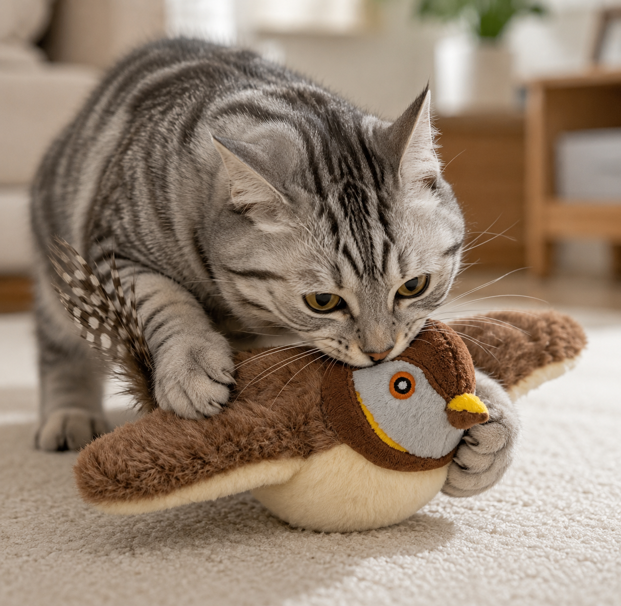 Cat Bird Toy – Flaps Its Wings, Chirps & Awakens the Inner Hunter