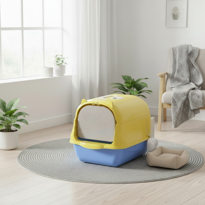 Bac à litière jaune lifestyle sans mesures