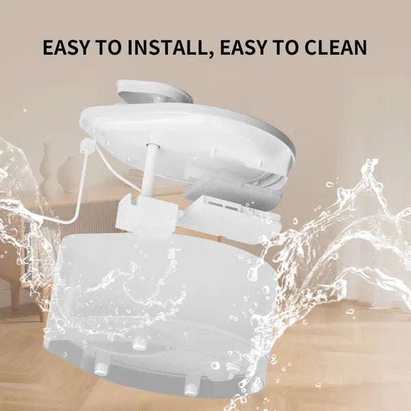 2.5L Silent Cat Water Fountain – Nightlight, Visible Gauge & USB | White
