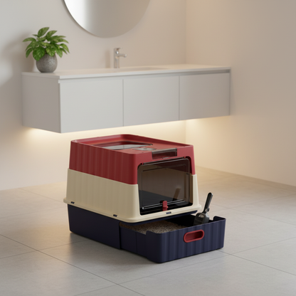Cache litière - Salle de bain moderne
