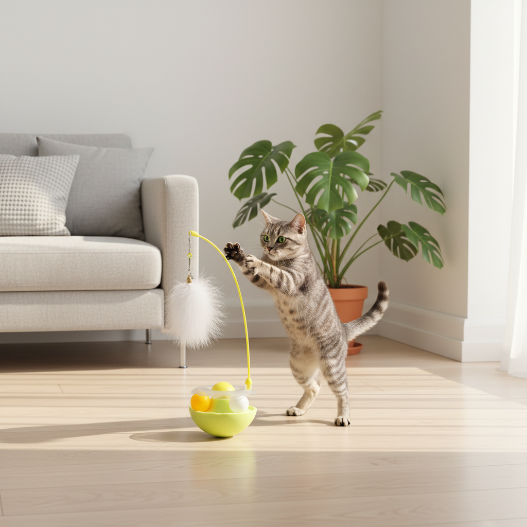 Canne jouet canard chat salon moderne