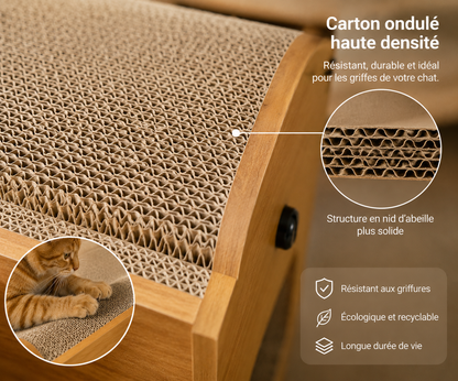 2-Niveau Griffoir pour Chat avec des Balles Suspendues
