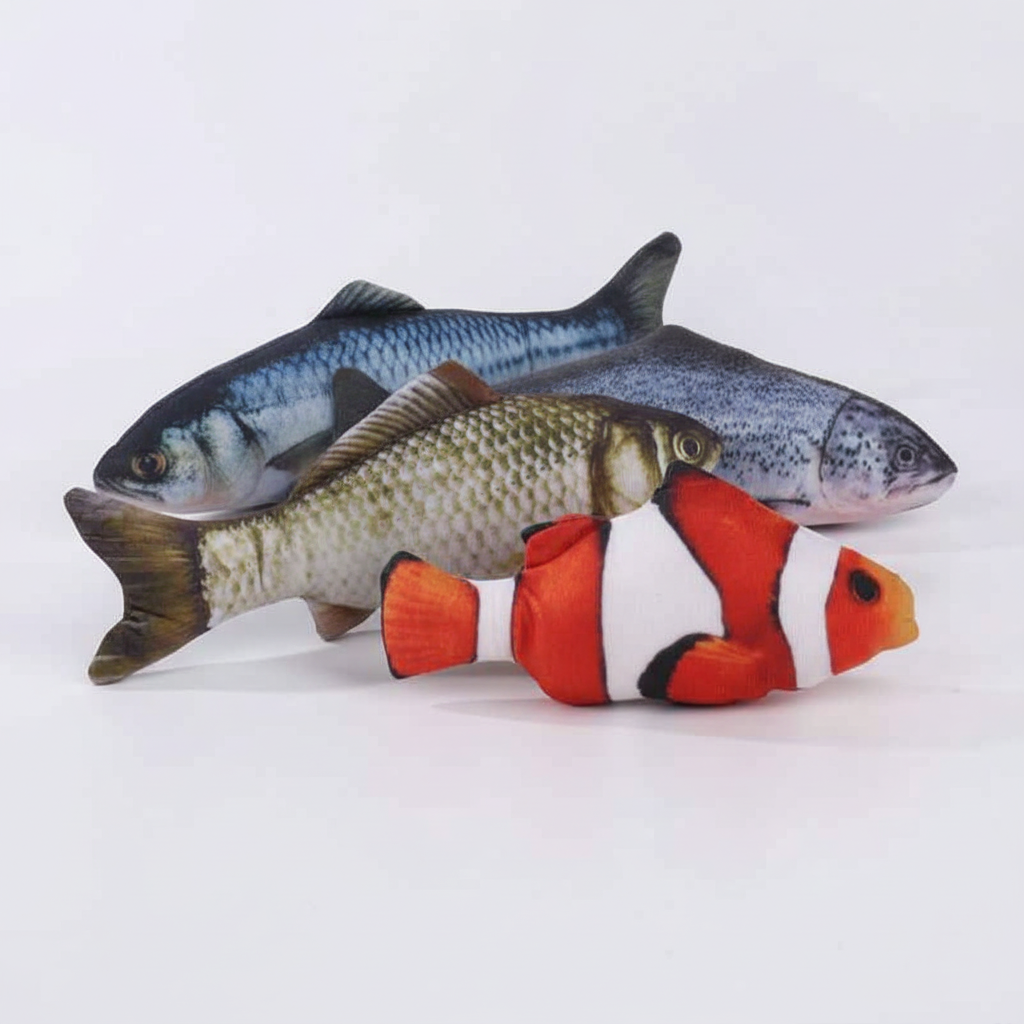 Collection 4 Poissons pour Chat - Format Carré