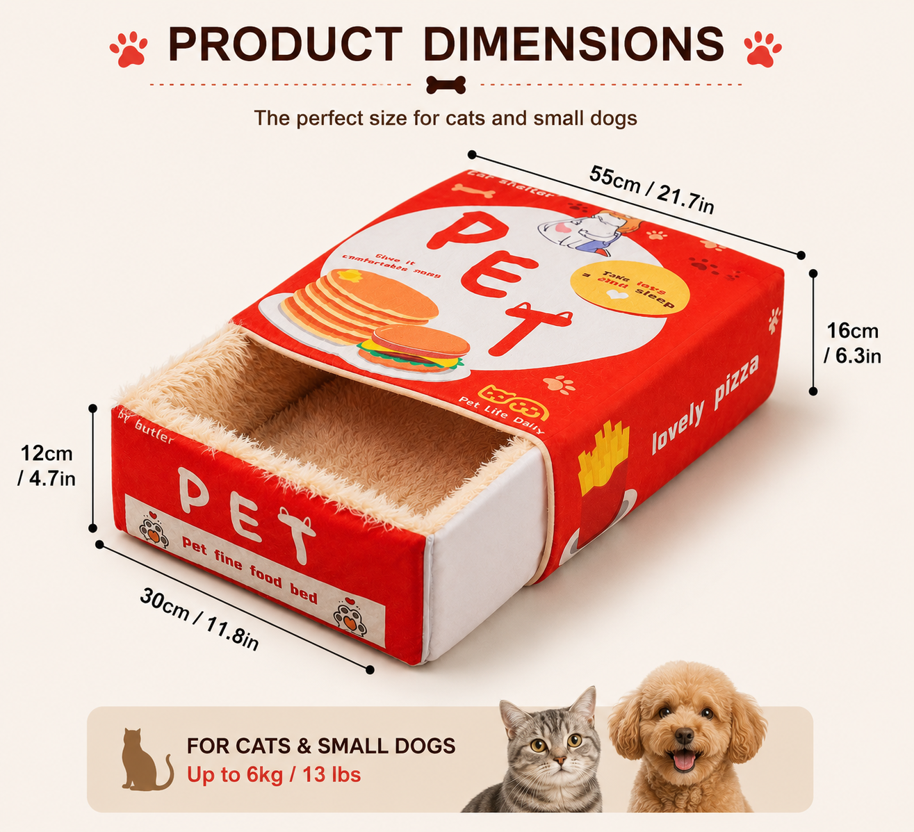 Cat Basket Snack Box – Ultra-Soft Enclosed Den 4 Seasons