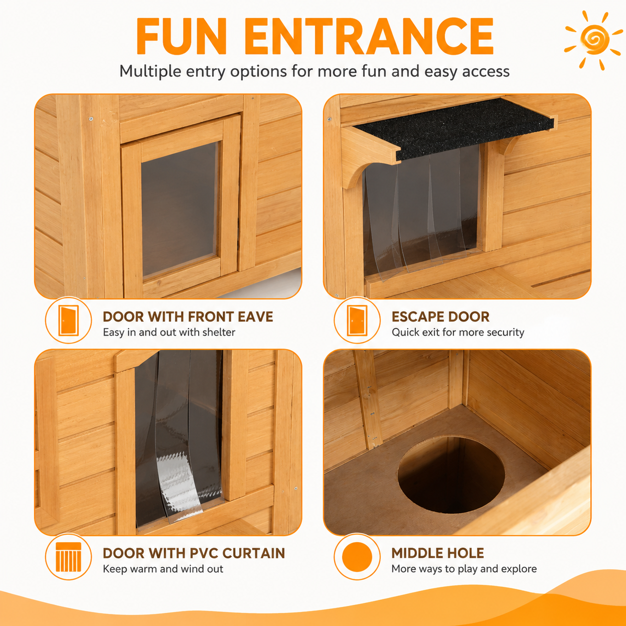 Maison Extérieure pour Chat 2 Étages™ – Bois Imperméable avec Toit Ouvrant
