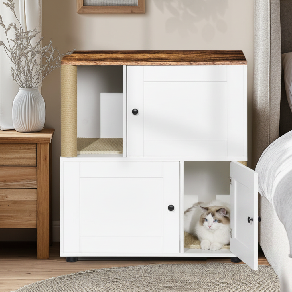 Enclos double liti\u00e8re blanc vintage chambre