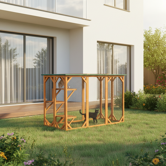 Enclos pour chat catio – maison moderne jardin