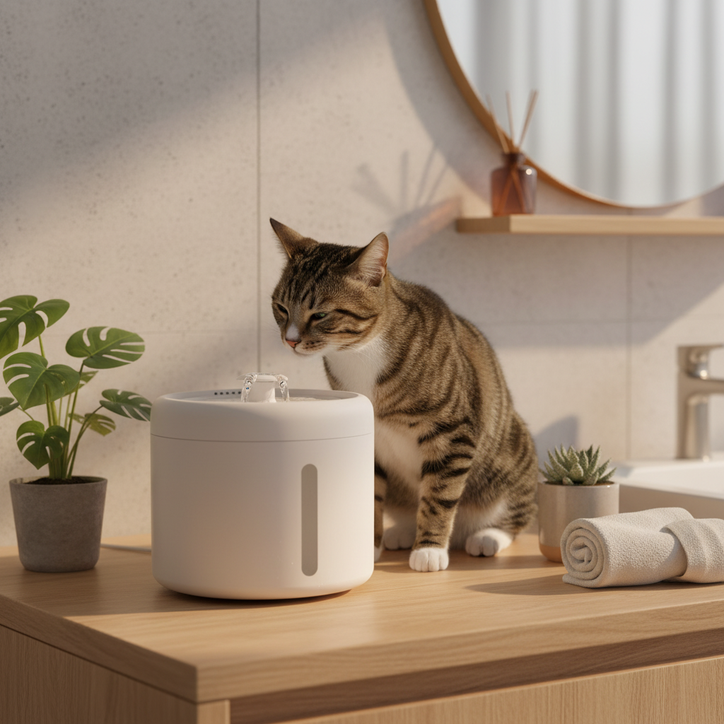 Fontaine chat – Salle de bain