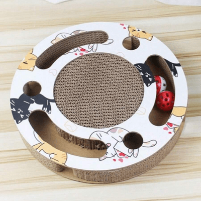 Grattoir Chat - PurrRoundScratcher™ - Chats Colorés - Chat Récréatif