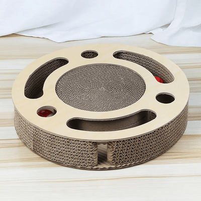 Grattoir Chat - PurrRoundScratcher™ - Minimaliste - Chat Récréatif