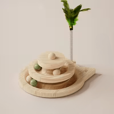 Jouet en Bois - SpinningCatToy™ - Chat - Chat Récréatif