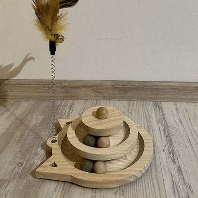 Jouet en Bois - SpinningCatToy™ - Chat - Chat Récréatif