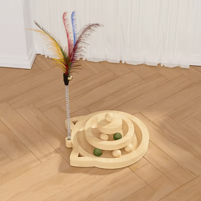 Jouet en Bois - SpinningCatToy™ - Chat - Chat Récréatif